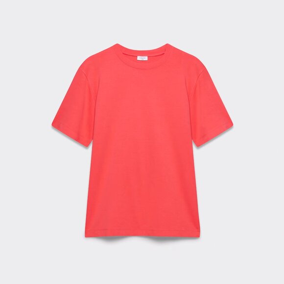 Aritzia Babaton Interlock Cotton Pegasus T-Shirt Cherry Red Size Medium NEW NWT - Picture 3 of 9